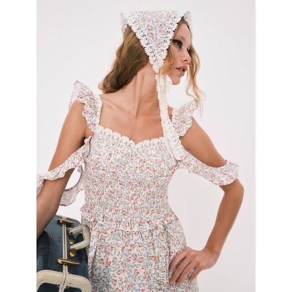 Free People For Love & Lemons Amalfi Midi Dress $288 - Picture 3 of 9